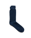 Cotton Waffle Crew Socks Dull Blue - HAVEN