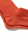 Cotton Waffle Crew Socks L.Orange