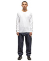 Prime Standard Fit T-Shirt L/S - Suvin Cotton Jersey White - HAVEN