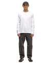 Excel Relaxed Fit T-Shirt L/S - Siro Cotton Jersey White