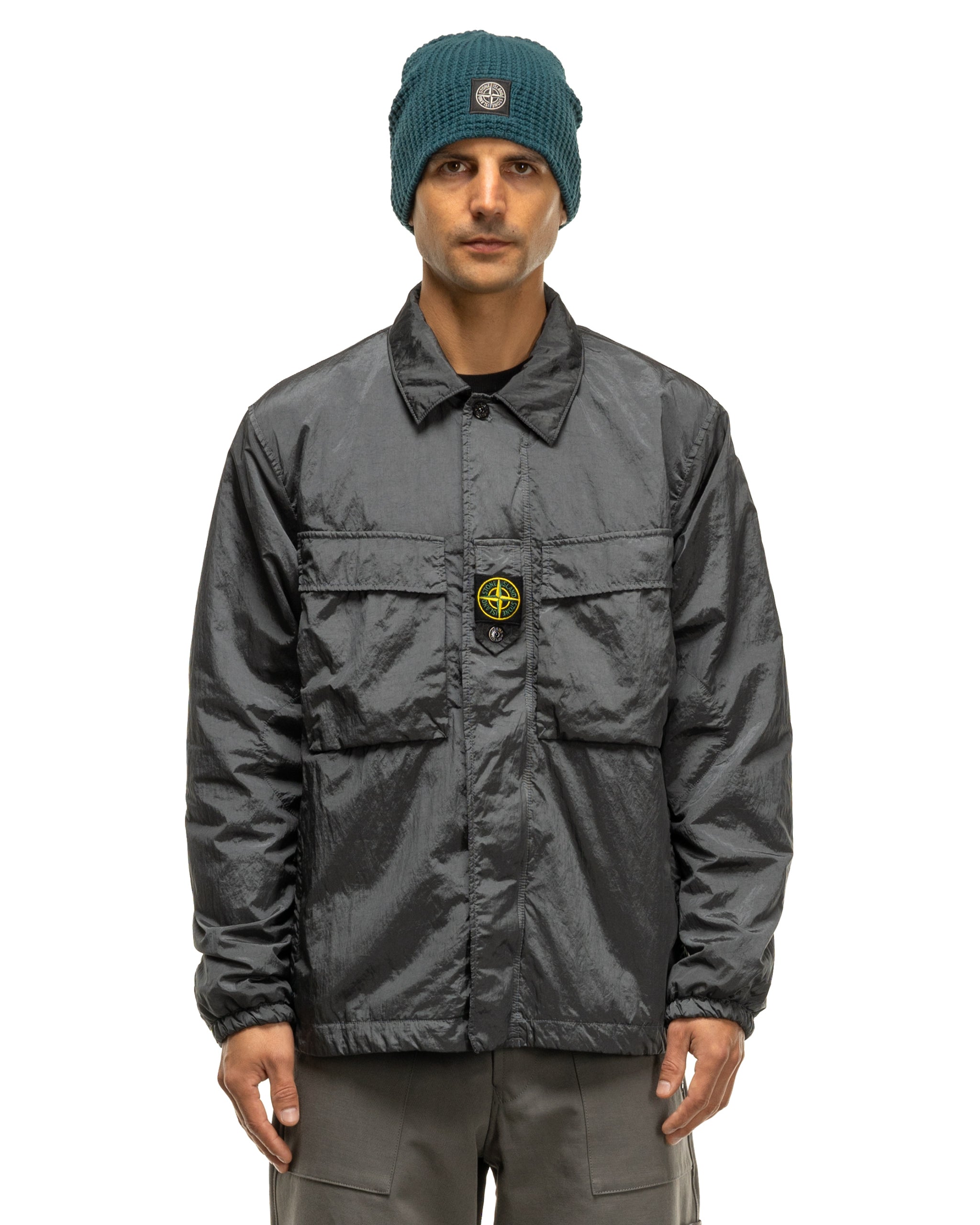 Nylon Metal In Econyl Regenerated Nylon Jacket LEAD GREY