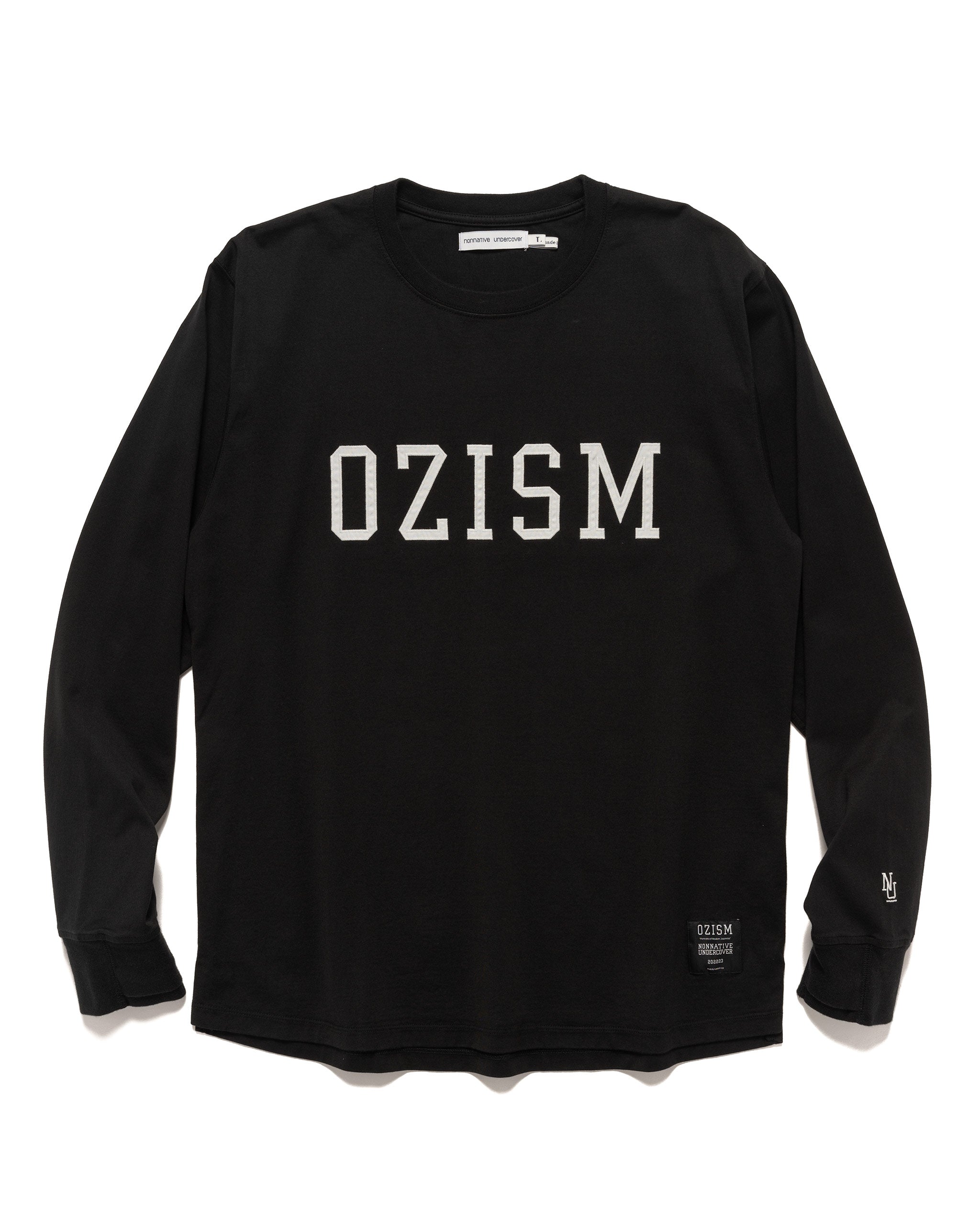 x nonnative OZISM UC2C9803 Monk L/S T-Shirt Cotton Jersey Black