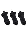 Skivvies 3 Piece Ankle Sox Black