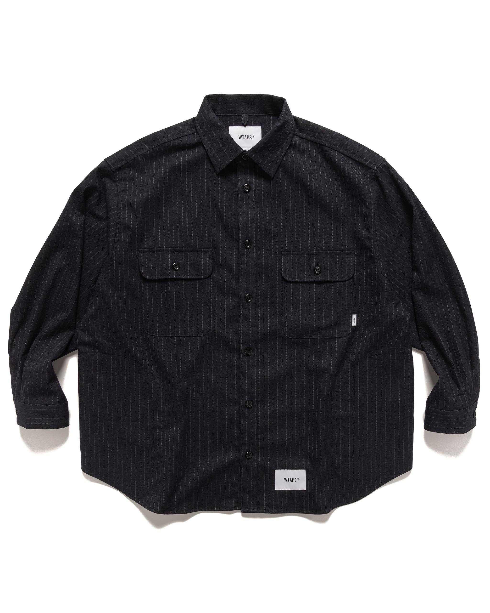 WTAPS 22AW WCPO 02 LS COTTON.TWILL 黒 03 - トップス