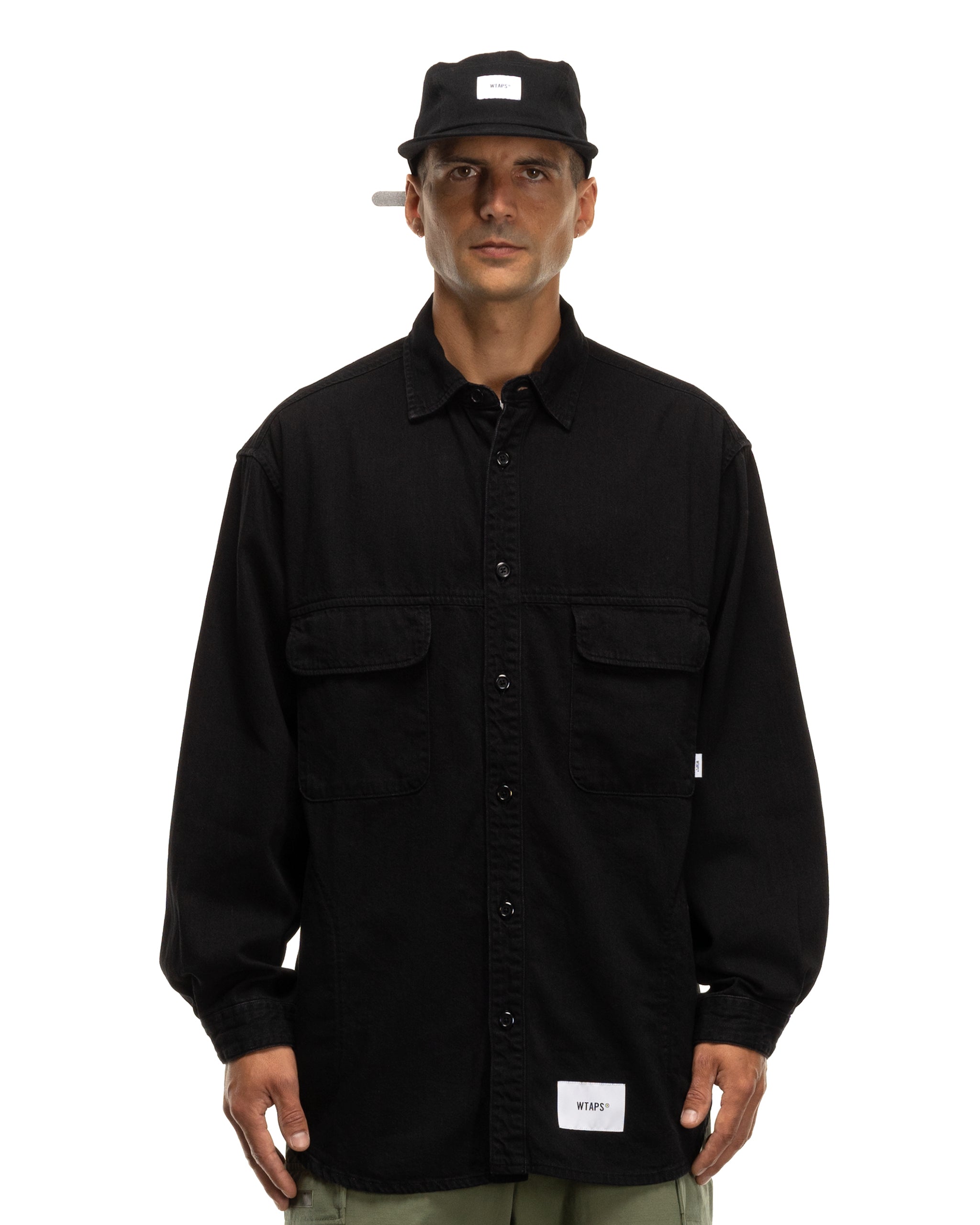 WTAPS 23SS WCPO LS COTTON. DENIM BLACK新品未使用 - シャツ