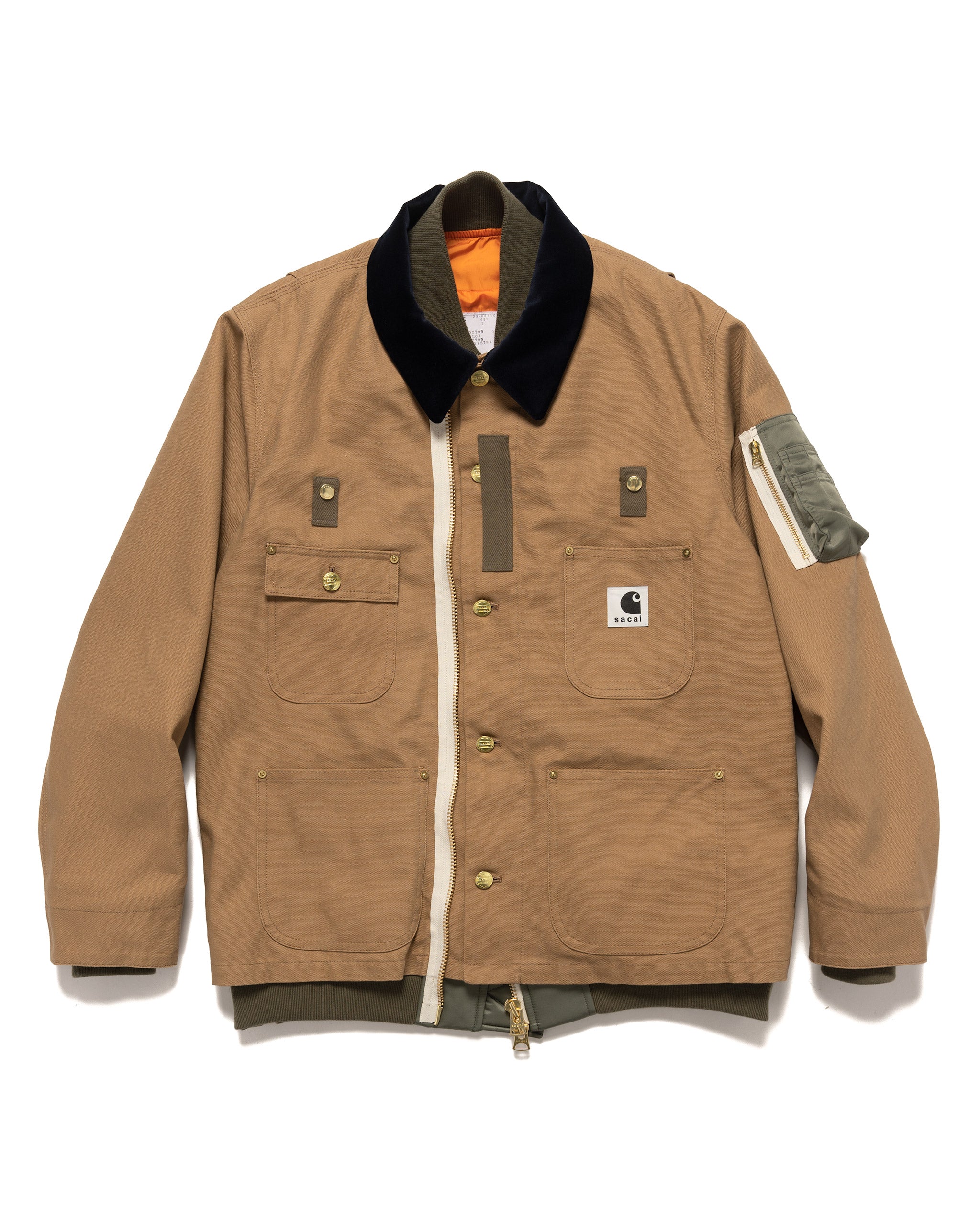 最安値販売 sacai Carhartt WIP Canvas × MA-1 Jacket - ジャケット