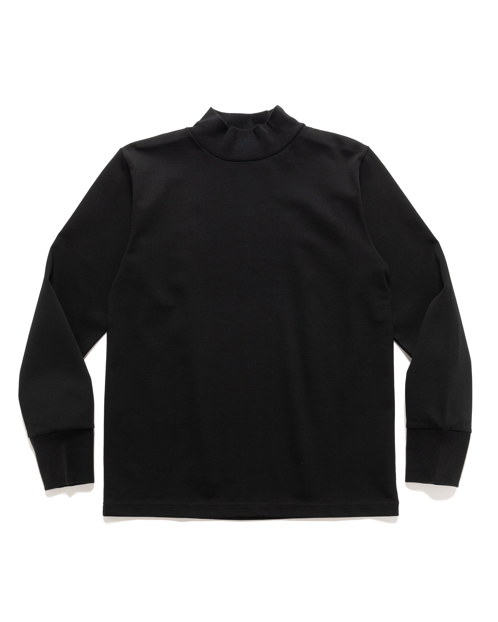 Luster Plaiting Hi Neck L/S Tee Black