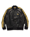 Leather Track Jacket Black