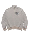 Military Half-Zip Sweatshirt Grey