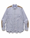 Men's Cotton Stripe Shirt White/Navy