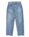 5P Zipper Front Denim Pants Indigo Vintage Wash