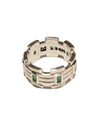 Lui Link Stone Ring Silver 925/Emerald