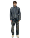 Washed Short Coverall Jacket Indigo