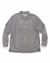 Officer L/S Shirt Cotton Broad London Stripe Black