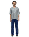 S/S Cowboy One-Up Shirt - TA/CU/PE Georgette Blue