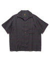 S/S Italian Collar Shirt - PE/C Fine Pattern Stripe Jq. Green
