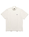 S/S Mock Neck Tee - Poly Jersey White