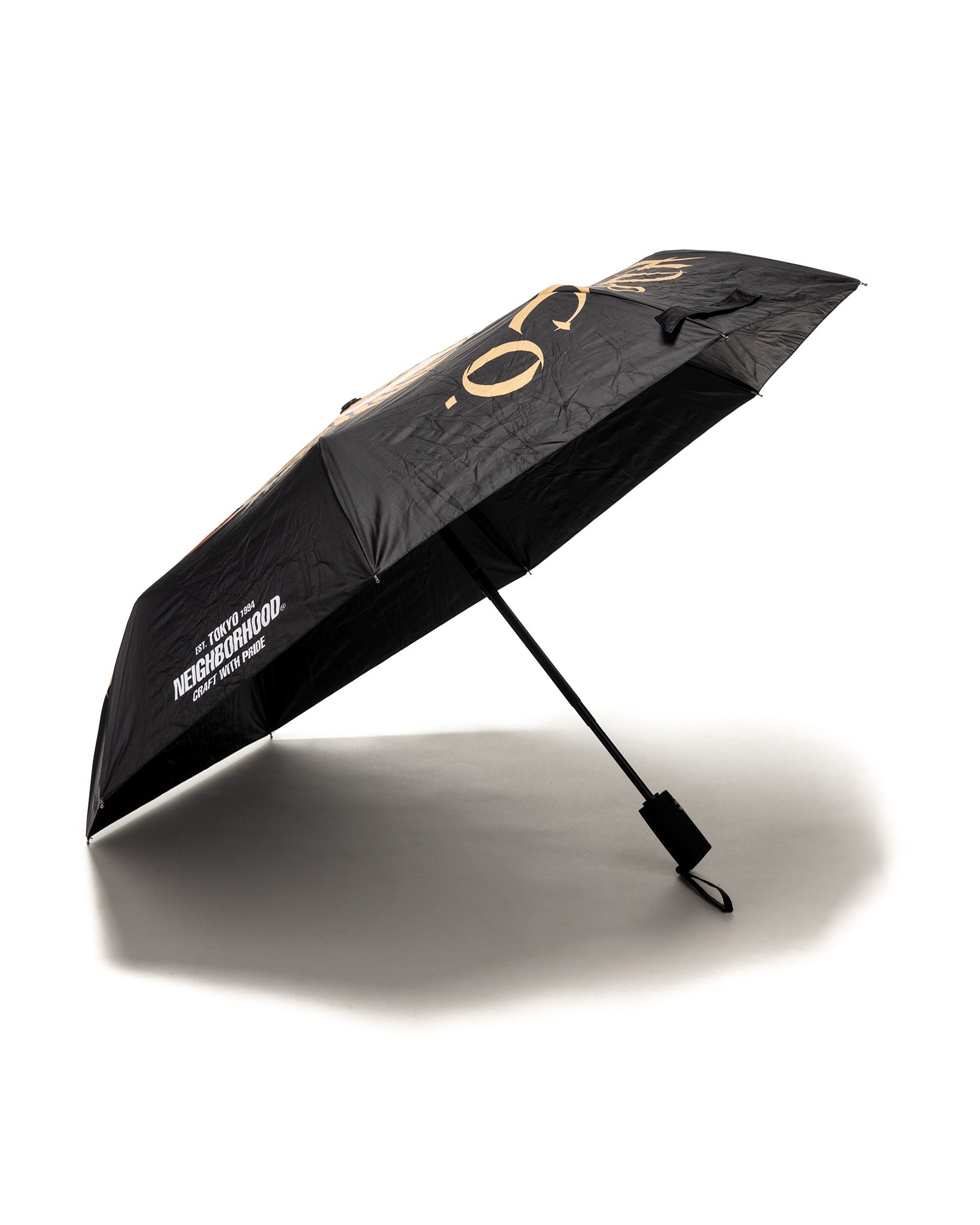 Neighborhood Tigerprint Folding Umbrella Black | HAVEN