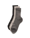 Organic Daily 3 Pack Mini Crew Socks Grey