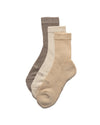 Organic Daily 3 Pack Mini Crew Socks Raw