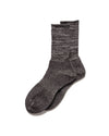 Washi Pile Crew Socks Charcoal