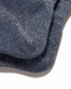 Washi Pile Crew Socks Slate Blue