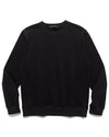 Cotton Silk French Terry Crewneck Sweat Black