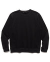 Cotton Silk French Terry Crewneck Sweat Black