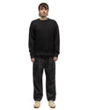 Cotton Silk French Terry Crewneck Sweat Black