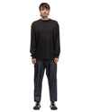 Cotton Silk L/S Baggy Tee Black