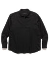 Wool Twill Pullover Shirt Black