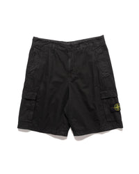 'Old' Treatment Loose Fit Bermuda Shorts Black