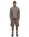 Old' Treatment Loose Fit Bermuda Shorts Dove Grey