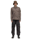 'Old' Treatment Regular Fit Overshirt Dove Grey