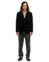 Unconstructed Plain Cotton Jacket Black