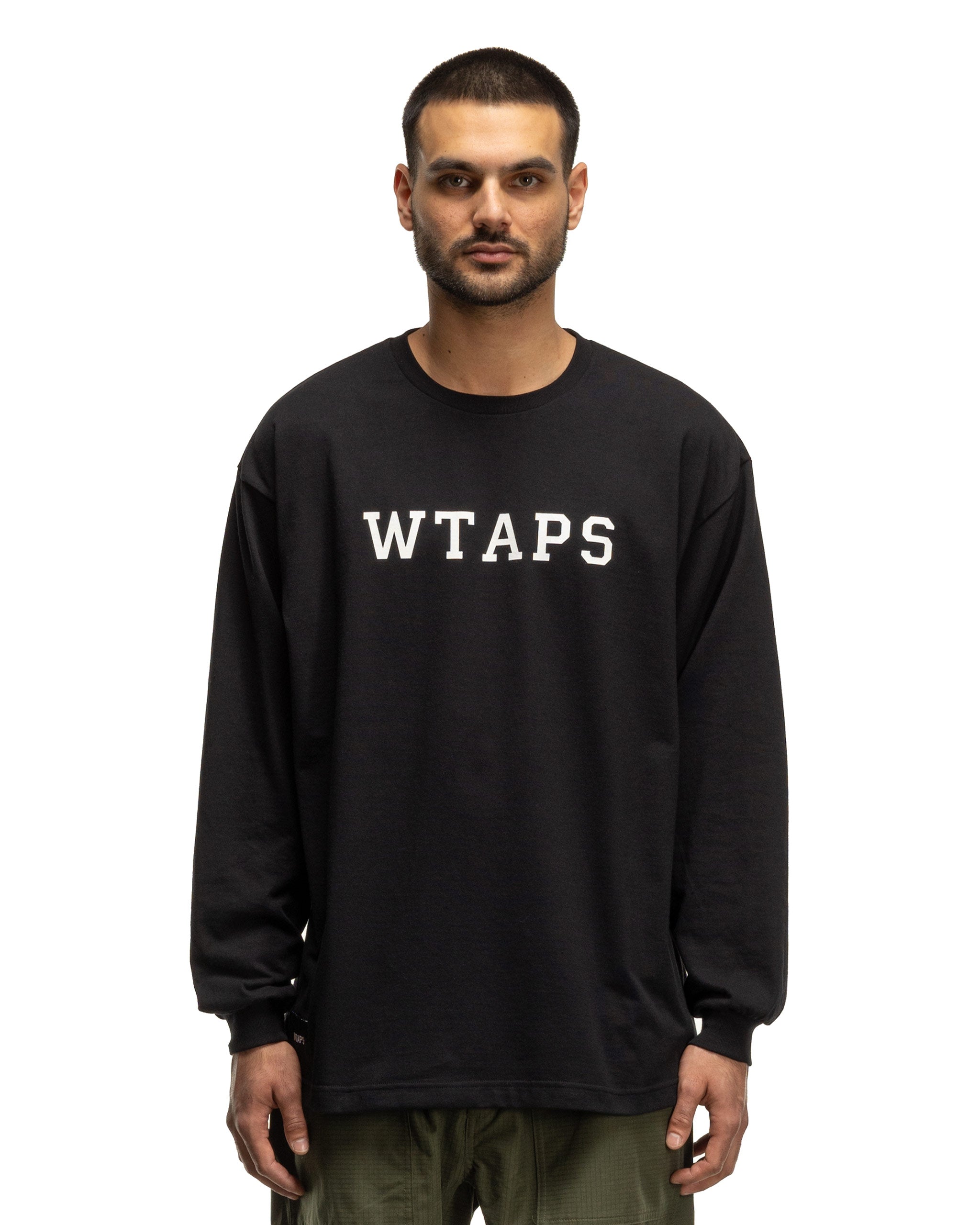 WTAPS COLLEGE LS COTTON SNEAK SPOT BLACKダブルタップスTシャツ ...