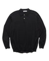 Dweller L/S Polo Sweater C/P Yarn Black