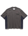 Cotton Jersey T-Shirt C/Grey x Navy