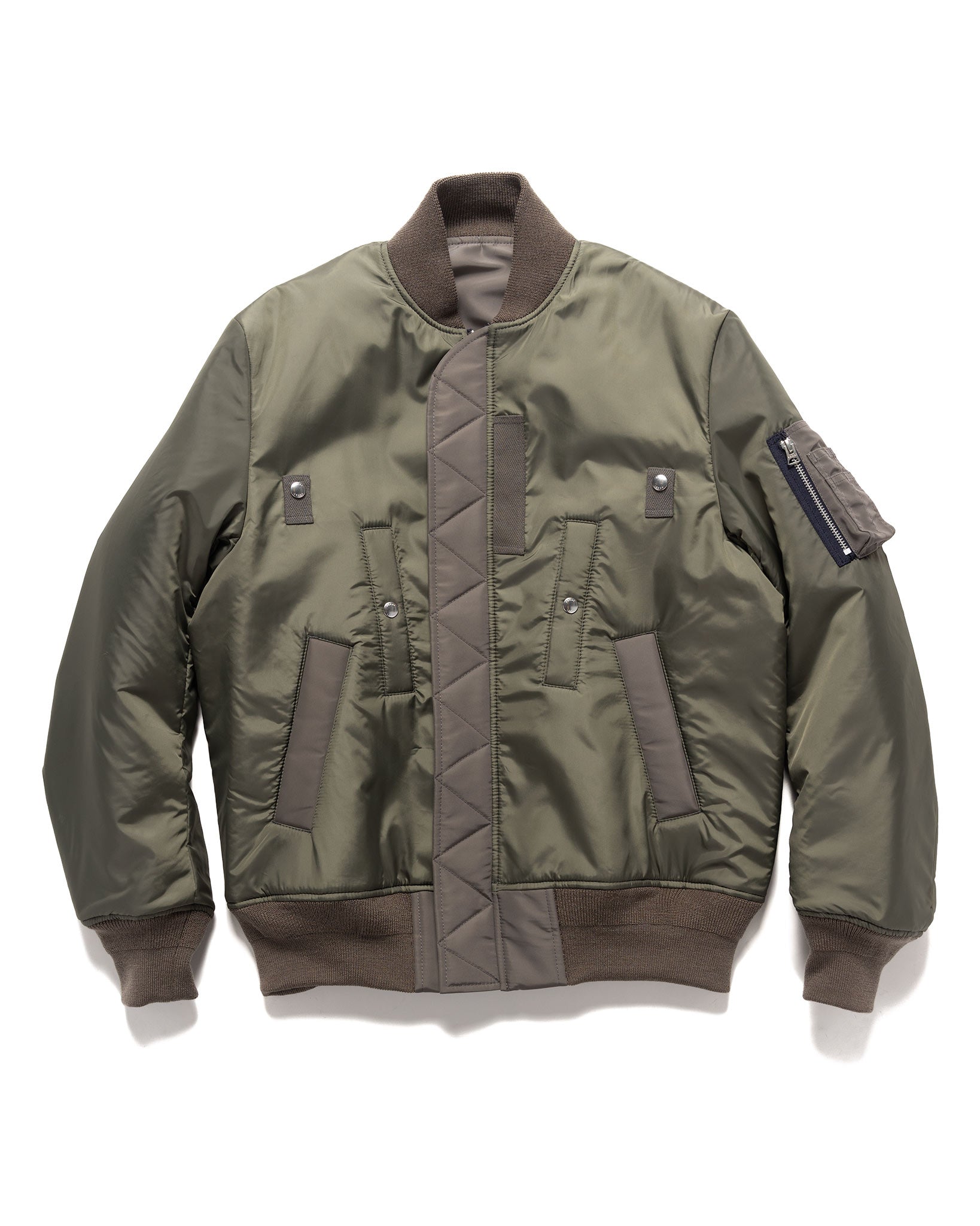 Nylon Twill Blouson Khaki | HAVEN