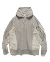 Sponge Sweat x Nylon Twill Hoodie Light Grey