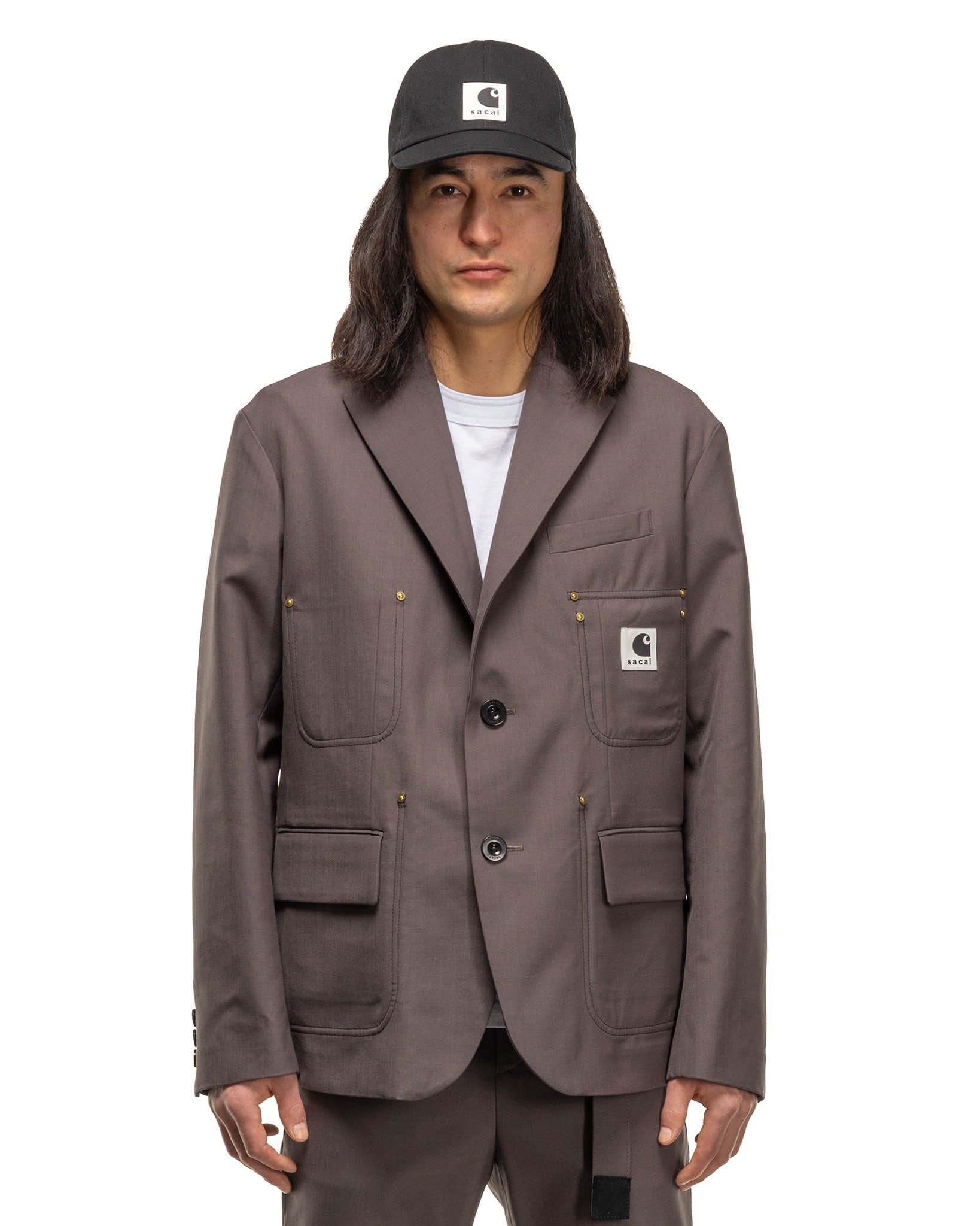 sacai x Carhartt WIP Suiting Bonding Jacket Taupe | HAVEN