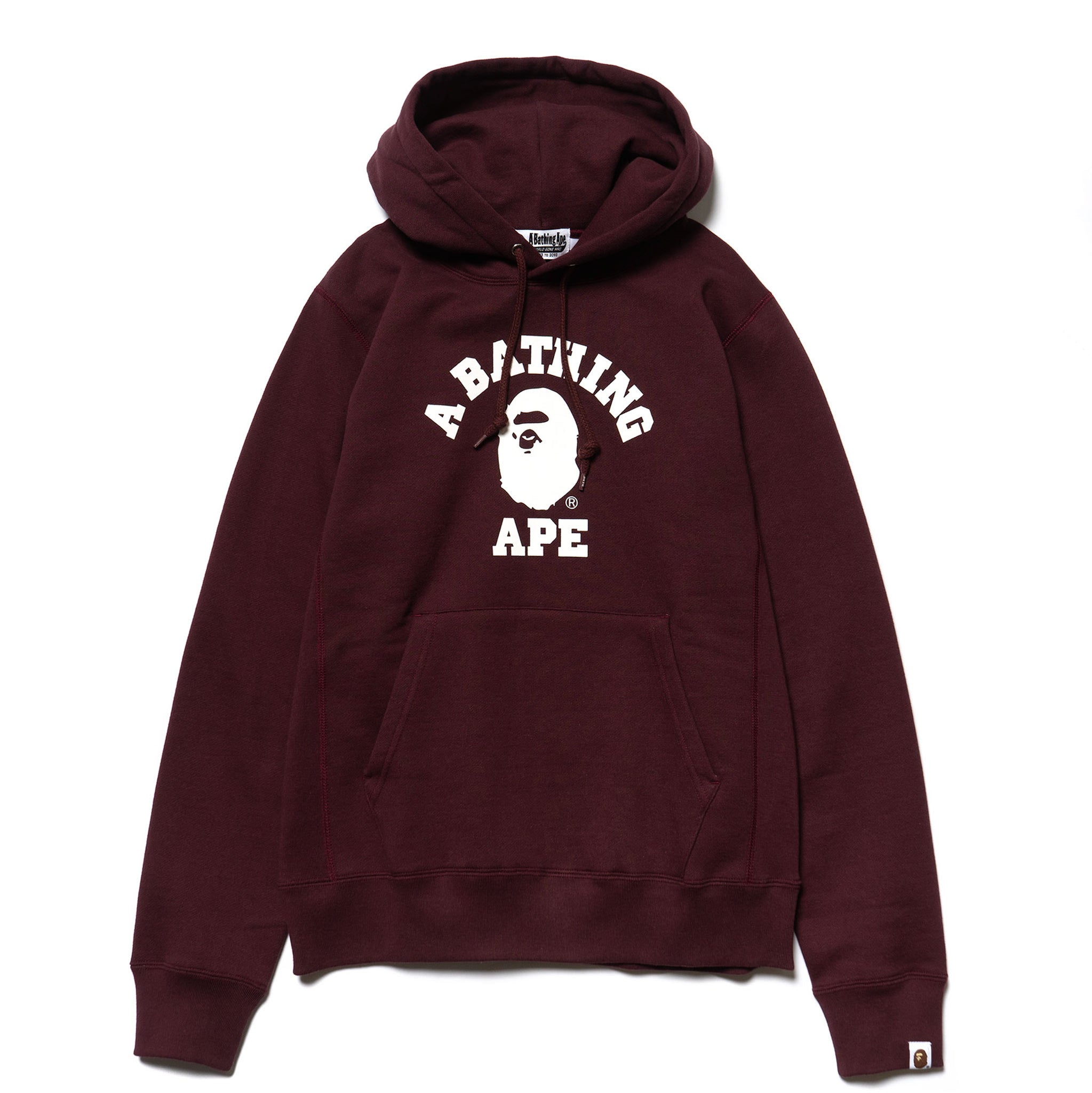 maroon bape hoodie