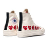 cdg converse high top multi heart