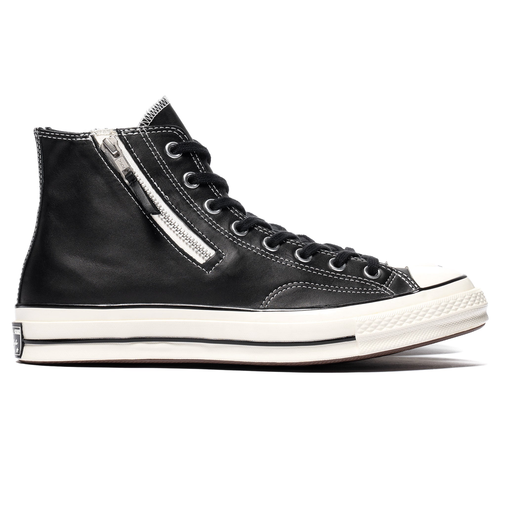 converse chuck taylor all star side zip leather shoes