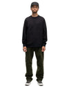 Prime Crewneck - Suvin Cotton Terry Black - HAVEN