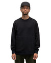 Prime Crewneck - Suvin Cotton Terry Black - HAVEN