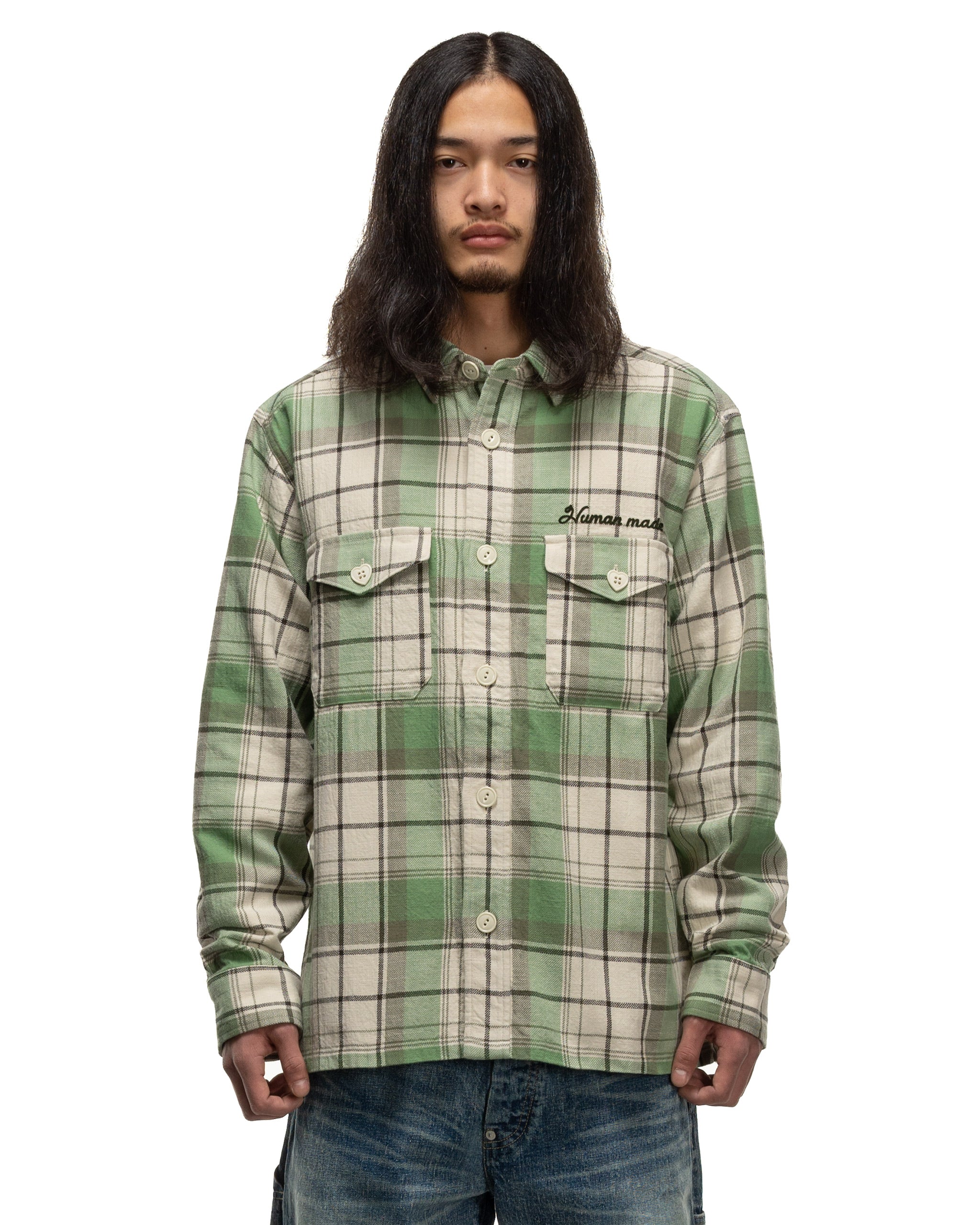 human made CHECKED OVERSHIRT 2XL-