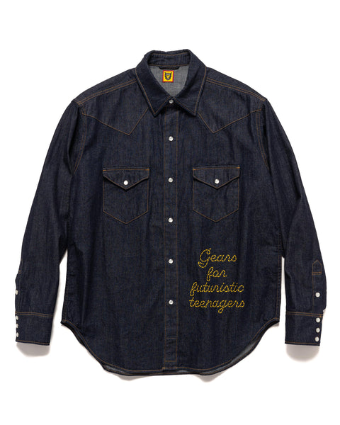 本物新品保証】 WORK human made DENIM made HM24SH004 SHIRT denim