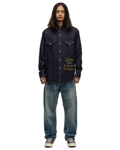 Denim Western Shirt Indigo | HAVEN