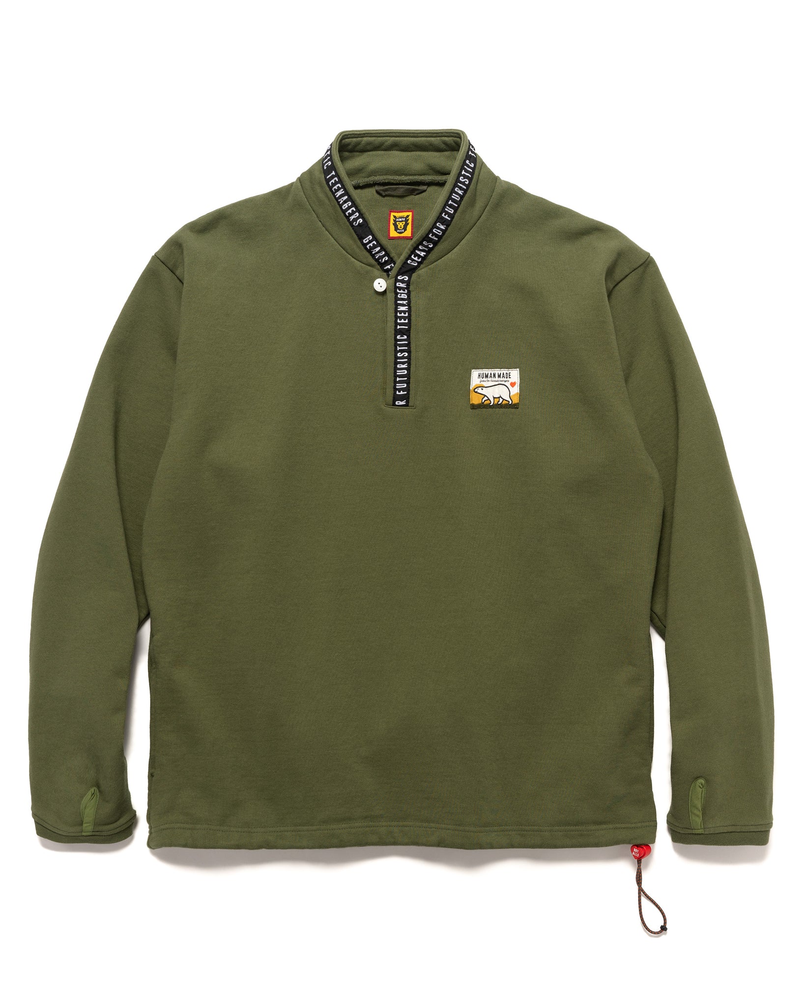 Stand Collar Sweatshirt Olive Drab | HAVEN